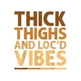 thumbnail image 2 of Thick Thighs and Locd Vibes Graphic Tee For Women oversized Casual Comfort, 2 of 7