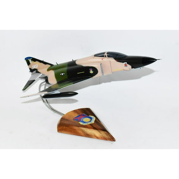 117th Tactical Reconnaissance Wing RF-4C Model, 1/42 (18") Scale, Mahogany