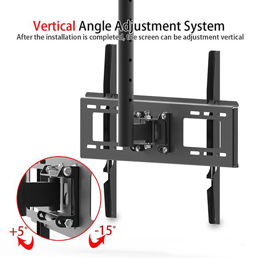 TV Ceiling Mount Adjustable Bracket Fits Most LED, LCD, OLED and Plasma Flat Screen Display 32 to 70 Inch, up to 110 Lbs, VESA from 200x100mm to 600x400mm