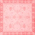 thumbnail image 1 of Ahgly Company Machine Washable Indoor Square Abstract Red Modern Area Rugs, 8' Square, 1 of 4