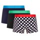 thumbnail image 2 of Happy Socks Bóxers para hombre, paquete de 3 - Trunks, algodón elástico, lisos/estampados Navy Big Dot S (Small), 2 of 7