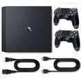 thumbnail image 1 of Restored Sony Playstation 4 PS4 Console Pro 1TB with 2 Retrofam Controllers, Black (Refurbished), 1 of 5
