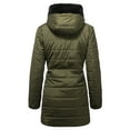 thumbnail image 4 of Ma Croix Womens Winter Lightweight Poly Down Puffer Hooded Parka Coat, 4 of 9