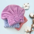 thumbnail image 5 of Paquete de 2 gorros de microfibra para secar el cabello, suaves y ultraabsorbentes, 5 of 5