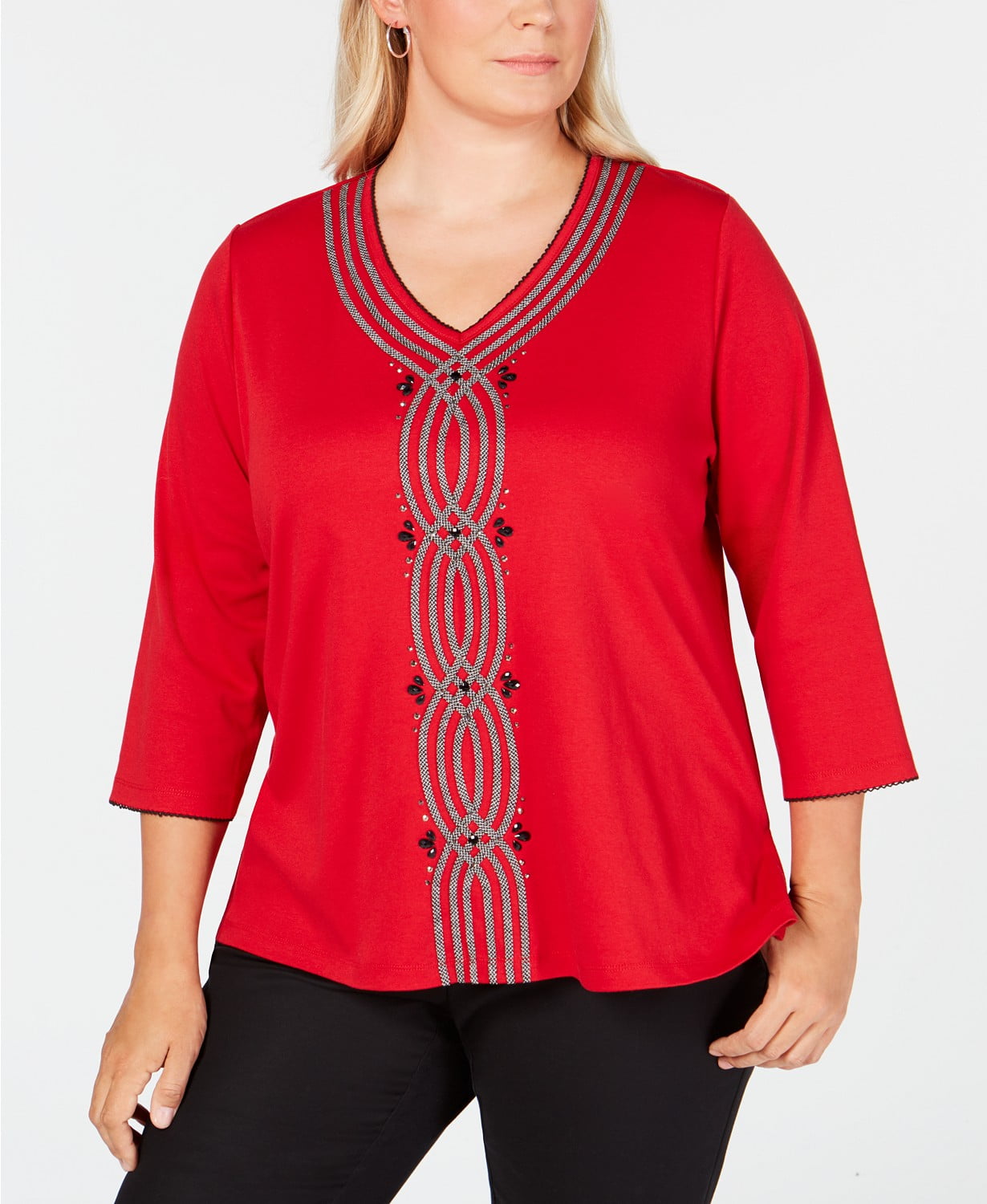 Alfred Dunner Alfred Dunner Embellished Top Plus 3X Walmart