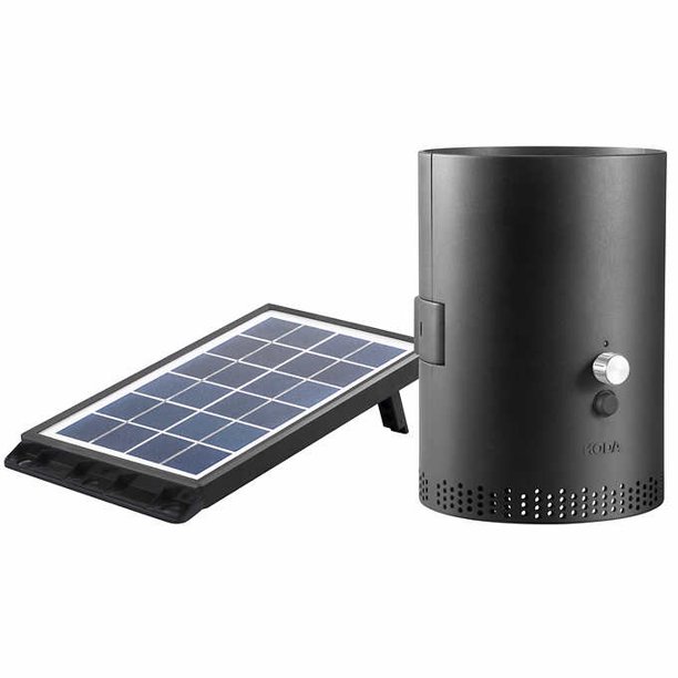 KODA LED Umbrella Light with Solar Charging Panel, 250 Lumens NEW