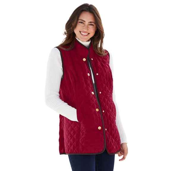 Jessica London Women's Plus Size Quilted Vest