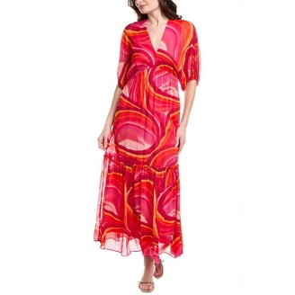 sachin and babi light blue dress Women's Dress - Boho Chiffon Blue & Coral Mini Dress main image 0