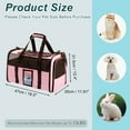 thumbnail image 4 of Transportadora de Gatos Unique Bargains con Tazón de Comida Portátil, Transportadora para Cachorros, para Gatos y Perros Pequeños y Medianos de hasta 13 Lbs, Rosa, 4 of 7
