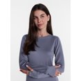 thumbnail image 4 of ClimateRight by Cuddl Duds Women's Warmer Thermal Guard Base Layer Crew Neck Base Layer Top, Sizes XS to 4X, 4 of 5