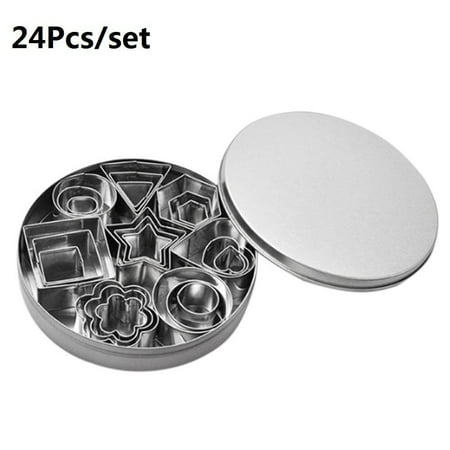 

Stainless Steel Mini Cookie Cutter Set 4/8/10/24Pcs Biscuit Cookie Mold Party Pastry Cutters Mold Ba