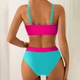 thumbnail image 5 of Yuanlook Women Bikini Sets Deep V Neck Two Piece Swimsuits Bathing Swim Suits Summer Modest Swimwear - Light Blue - XXL, 5 of 6
