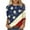 Multicolor#2, variant on Feancey 4th of July Women's 2025 Fashion Tops 3/4 Sleeve T-Shirts USA Stars Stripes Print Crewneck Tee Holiday Casual Loose Patriotic Tshirts Daily Sales Multicolor XXL