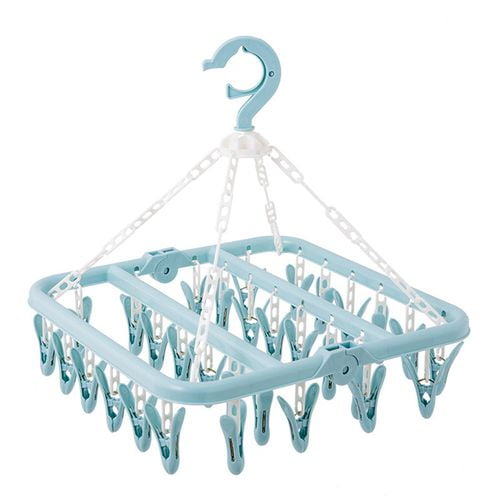 KABOER Laundry Hanger Drying Rack,Plastic Laundry Clip with 32 Clips