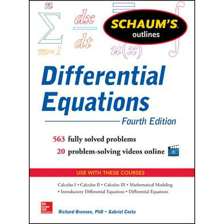 Schaum's Outline of Differential Equations (Best Differential Equations Textbook)
