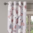 thumbnail image 3 of Ambesonne Floral Grommet Curtain, Delicate Pink Details Bloom, 50"x108", Blue Grey and Coral, 3 of 5