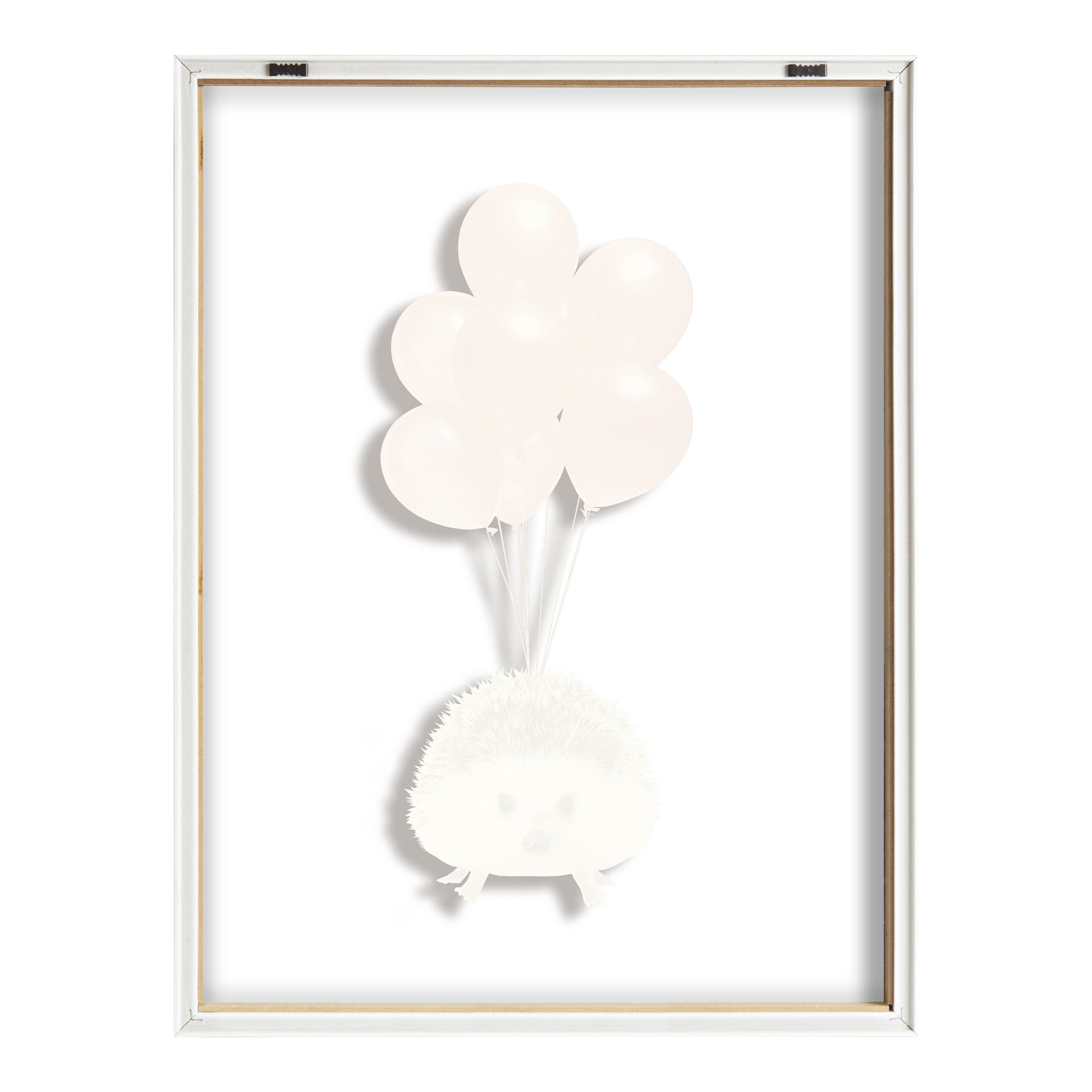 Blake Hedgehog Balloons 18 in x 24 in Framed Painting Art Prints, by Kate and Laurel