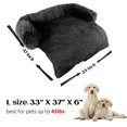 thumbnail image 6 of HACHIKITTY Calming Dog Sofa Bed Mat, Washable Plush Couch Cover for Dog, Furniture Protector Pet Sofa Mat for Dogs and Cats, Fluffy Dog Couch Bed with Anti-slip Bottom (37"x 33"x 6", Black), 6 of 7
