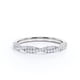 thumbnail image 3 of JeenMata Alianza de Boda de Media Eternidad con Pavé de Moissanita con Piedra Natal de Abril de 0,25 Quilates y Forma Redonda en Oro Blanco de 18 K sobre Plata, 3 of 6