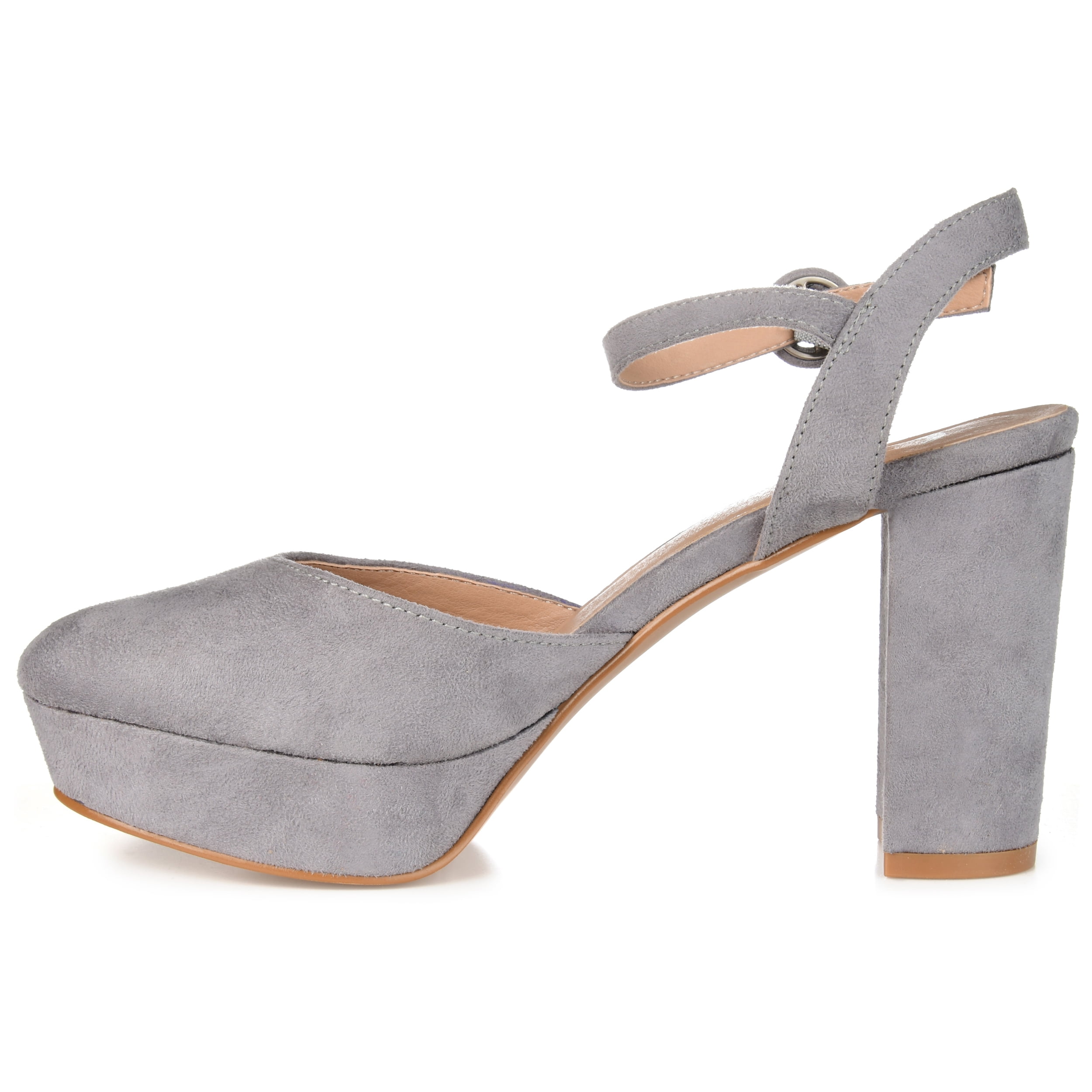 Journee Womens Roslynn Almond Toe High Block Heel Pumps, Widths Available