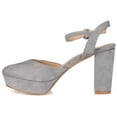 thumbnail image 3 of Journee Womens Roslynn Almond Toe High Block Heel Pumps, Widths Available, 3 of 10