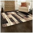 thumbnail image 1 of Superior Modern Rockwood Collection Area Rug, 8mm Pile Height with Jute Backing, Textured Geometric Brick Design, Anti-Static, Water-Repellent Rugs - Chocolate, 3' x 5' Rug, 1 of 2