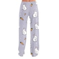 thumbnail image 4 of Easter Women's Pajama Elastic Waist Bunny Rabbit Easter Egg Print Lounge Pants Drawstring Cute Loungewear Wide Leg Sleep Festival with Pockets Pants, #52 Gray XXL, 4 of 5
