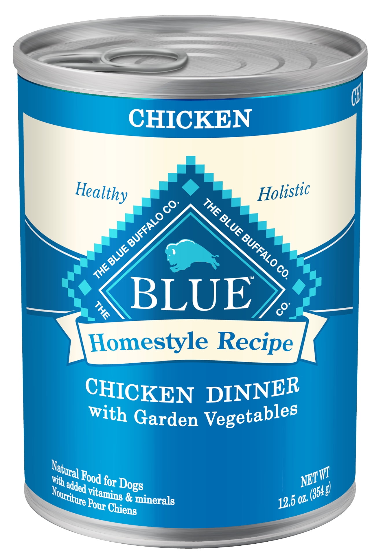 Blue Buffalo Homestyle Recipe Chicken Pate Wet Dog Food for Adult Dogs, Whole Grain, 12.5 oz. Can