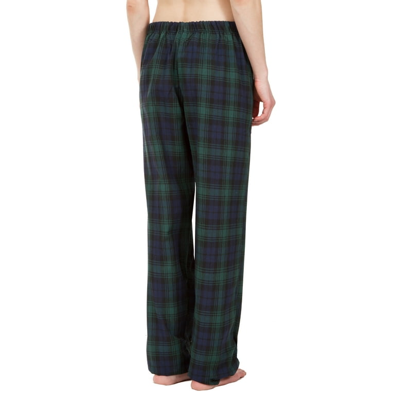 Leisureland Women's Green Plaid Lounge Pajama Pants 