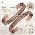 thumbnail image 6 of Wollet Floral Copper Magnetic Bracelets for Women, Magnetic Pure Copper Jewelry  Set, 6 of 6