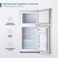 thumbnail image 3 of Refrigerador Frigobar 85 L 3 Pies con Dos Puertas, Congelador, Termostato y Estante para Botellas, 3 of 8