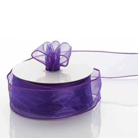 S015329 Black Ribbon Efavormart Multiple Colors Wedding Party Event Decoration Wired Organza Ribbon 1 1/2
