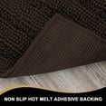 thumbnail image 6 of PrimeBeau 3 Piece Non Slip Soft Absorbent Bath Mat Set(17''x24''+20''x32''+20''x24'' U-Shaped), Chocolate Color, 6 of 7