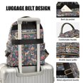 thumbnail image 3 of FORMRS Mini Backpack Purse for Women Quilted Travel Daypack Casual Shoulder Bag, Blue Floral Horses Pattern, 3 of 7