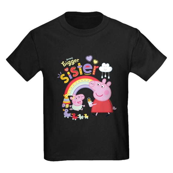 CafePress - Peppa Pig: Even Bigger Sister Kids T Shirt - Dark T-Shirt Kids XS-XL