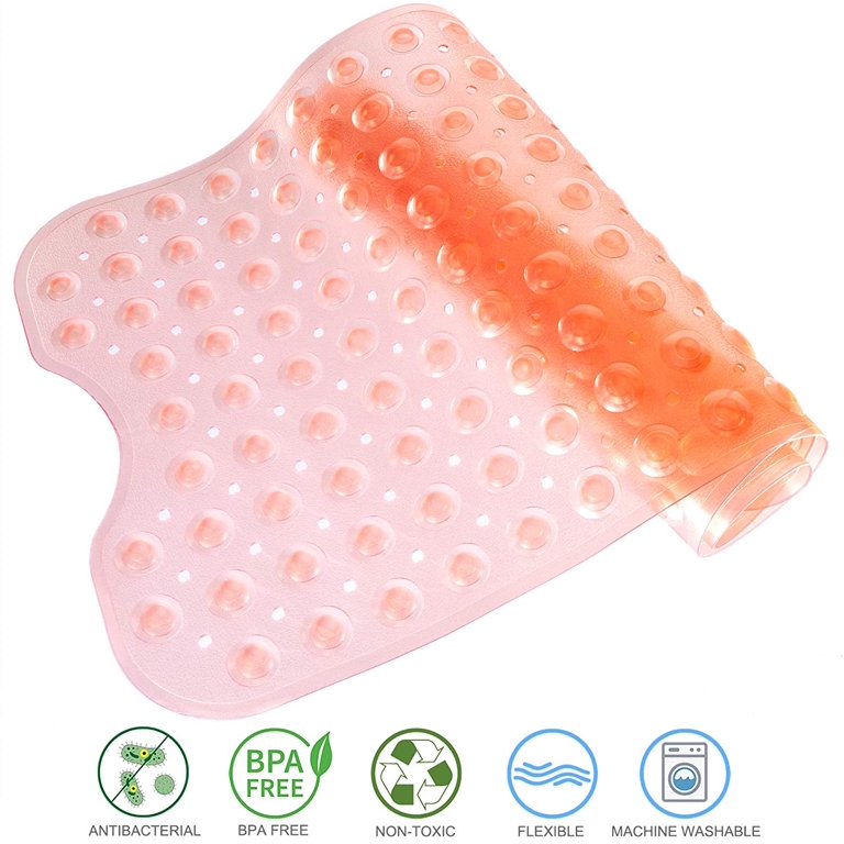 Rectangle Bath Mat Non-slip Transparent Shower Mat Antibacterial Bathtub  Safety Bubble Bathroom Massage Mat Suction Bathtub PVC