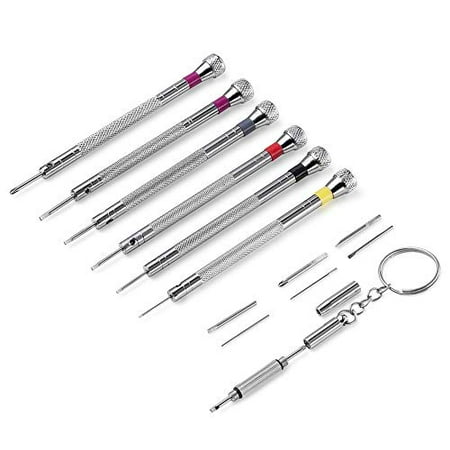 

6PCS Micro Precision Screwdriver Set VAKOGAL Premium Screwdriver Kit 0.8-1.6mm 6 Extra Replace Blades for Watch Repair Eyeglasses Repair Jewelry Work Electronics Repair