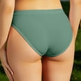 thumbnail image 5 of GEWSEY Women's Organic Cotton Low-Rise Brief All Day Comfort Natural Knickey Undies Breathable Underwear for All (Green, L), 5 of 6