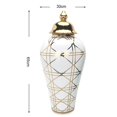 thumbnail image 2 of Oriental Ginger Jar Jarrón Decoración para el hogar Tarro de almacenamiento con tapa Adorno Mesa Centro de mesa Arreglo floral para restaurante Café 30cmx65cm Macarena Tarro de jengibre de cerámica, 2 of 7