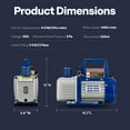 thumbnail image 4 of SPECSTAR 110V 1/3 HP 4 CFM Single Stage Rotary Vane HVAC Vacuum Pump with Oil Bottle, Auto AC Vacuum Pump for Automotive Air Conditioner Servicing Resin Degassing, 4 of 7
