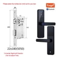 thumbnail image 2 of Door Lock, K7 Pro Biometric Fingerprint Door Lock Black Smart Lock Tuya App Remote Unlocking Password Keyless Lock Electronic Door Lock ,Easy to Install, 2 of 7