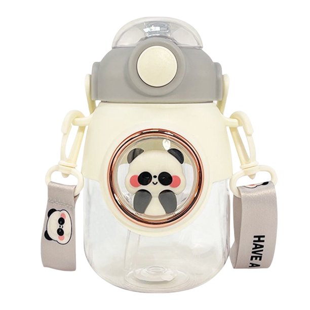 Botella Con Pajita para 820 Ml Cápsula Espacial Botella Deportiva A Prueba Fugas (blanco)