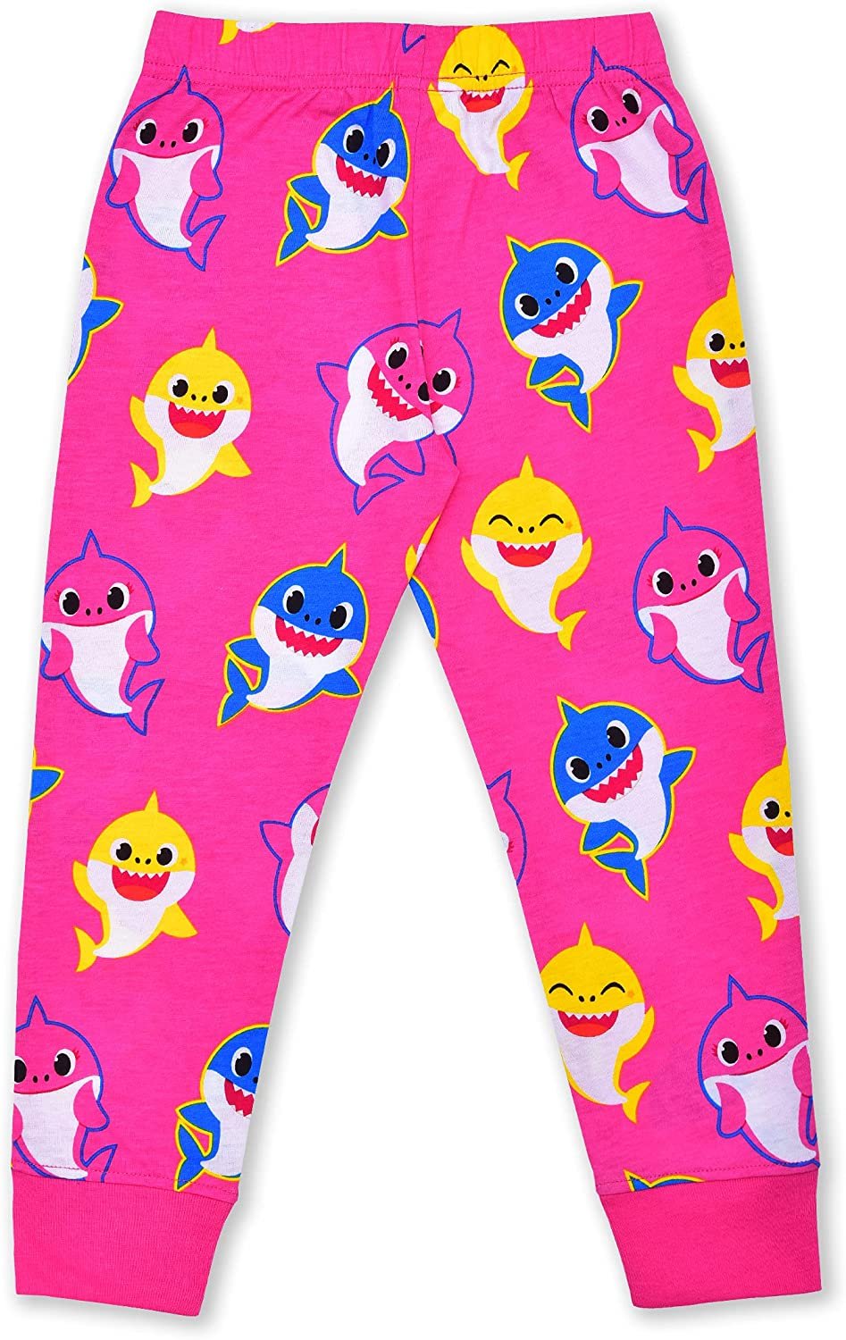 Baby Shark, Daddy Shark and Mommy Shark Girls 2 Piece Long Sleeve Tee and Jogger Set (Loungewear Style), Infant
