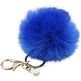 thumbnail image 1 of ORUYROP Faux Rabbit Fur Ball Pompom Keychain Phone Handbag Charm Pendant-, 1 of 4