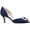 New Navy Luster Satin, variant on Nina Womens Corrine Satin Peep-Toe D'Orsay Heels