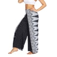 thumbnail image 3 of Defitshape Women's Beach Pants Boho Pants Wide Leg Palazzo Slit Yoga Workout Palazzo Hippie Pattern6 L/XL, 3 of 5