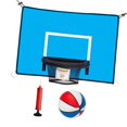 thumbnail image 2 of Mini Trampoline Basketball Hoop for Outdoor, Trampoline Attachment Accessory with Basketball Pump, Breakaway Rim for Dunking Basketball Frame , 69cm Colored Ball, 2 of 8