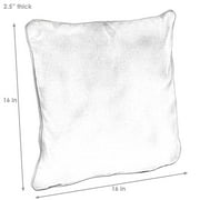 Sunnydaze 16 x 16 Tan and White Lattice Polyester Square Outdoor Throw Pillows, 2 Count