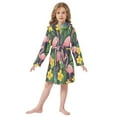 thumbnail image 6 of FORMRS Niños Bathrobe Unisex Hooded Robe Soft Plush Pajamas Sleepwear, Size 4-6T, Flamingo Pattern, 6 of 7