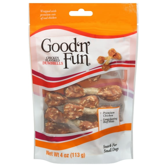 Good'n'Fun Chicken Dumbbells 4 oz
